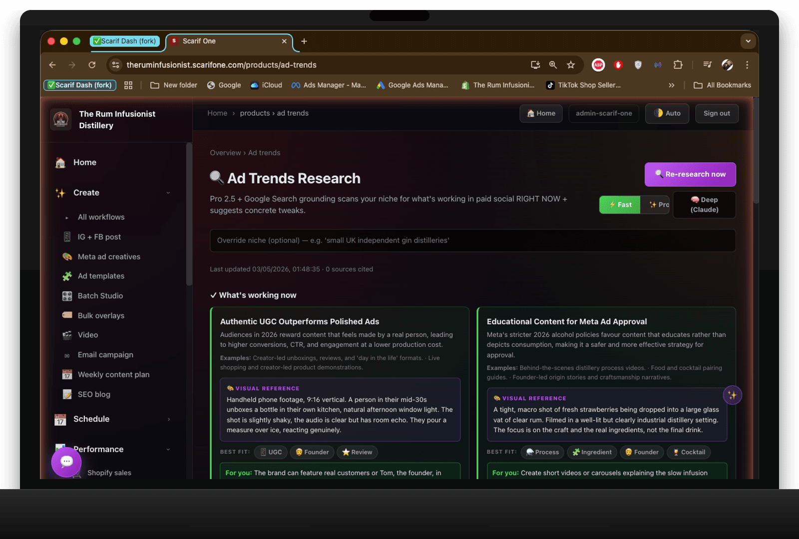 Ad trends research report with niche-specific strategic recommendations
